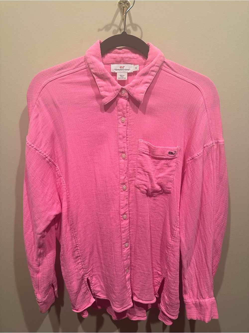Vineyard Vines Women’s Hot Pink Long Sleeve Top
